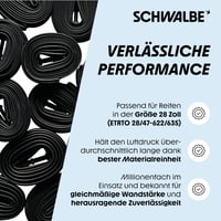 Cyklistická duša Schwalbe SV 17 27/28 palcov s ventilom pre trekingové a cestné bicykle 4