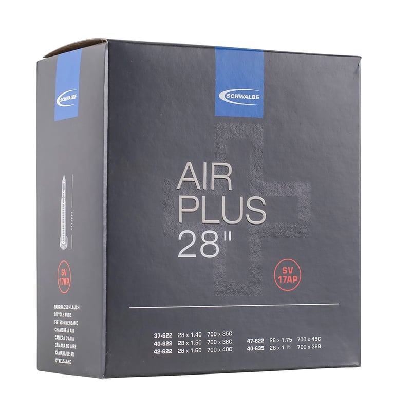 Cyklistická duša Schwalbe SV 17AP Air Plus, 28-palcová (37/47-622/635), čierna