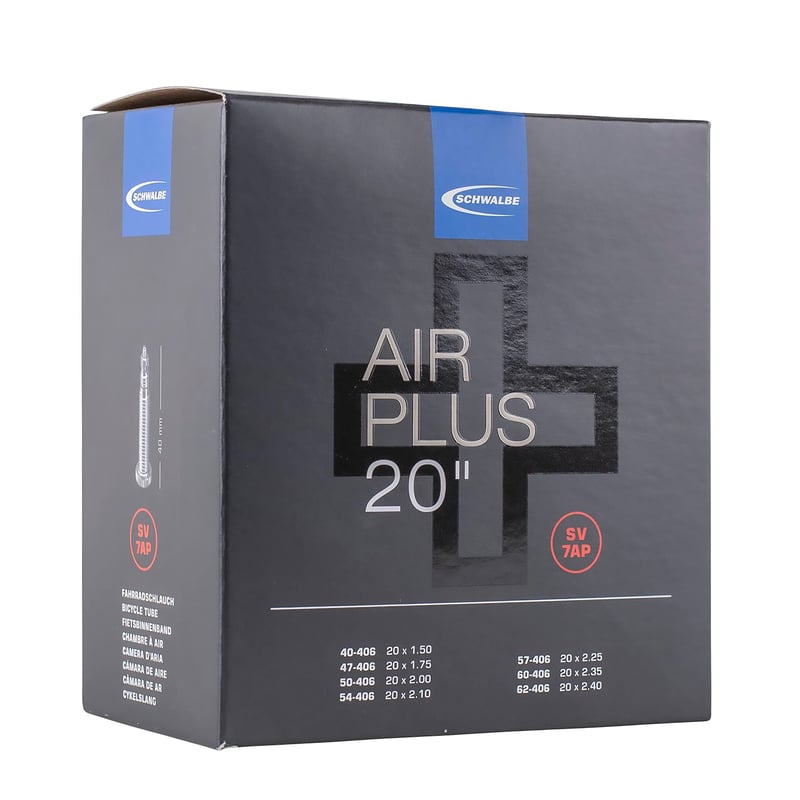 Cameră de bicicletă Schwalbe SV 7 AP Air Plus, 20 inchi (40/62-406), neagră