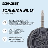 Schwalbe SV15 Presta 700C Belső Gumi 28 Colos Kerékpárhoz 2