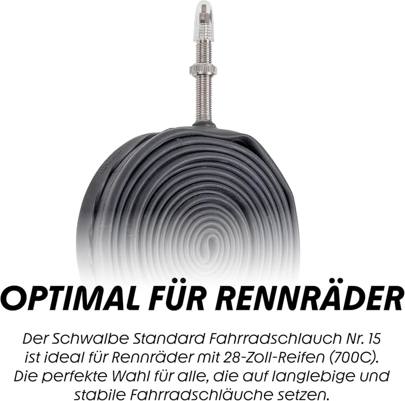 Schwalbe SV15 Presta 700C Belső Gumi 28 Colos Kerékpárhoz