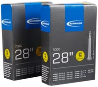 Cameră de aer pentru bicicletă cursieră Schwalbe SV15 Presta extra lungă 60 mm 700 x 18-28 C neagră 2 buc 1