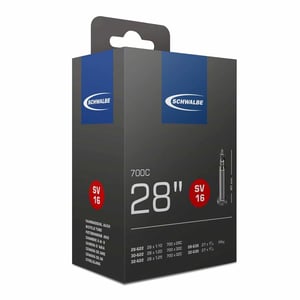 Schwalbe SV16 28-inčna (700C) zračnica za bicikl, crna, 1 komad