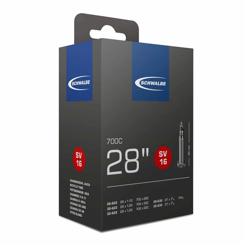 Duša na bicykel Schwalbe SV16 28" (700C), čierna, 1 ks