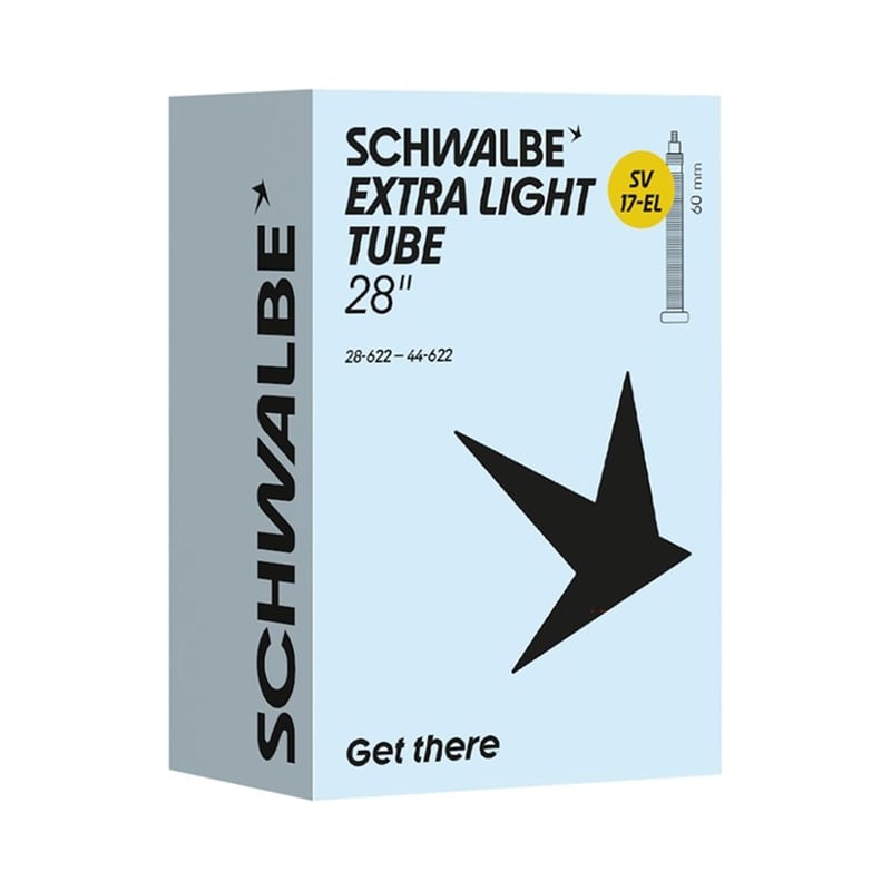 Cameră de aer bicicletă Schwalbe SV17-EL Extra Light 28/44-622 valvă 60 mm negru