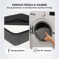 Schwar Textilien ortopedický vankúš z pamäťovej peny 40x40 cm, sivý, výška 10 cm, protišmykový a prateľný, na kancelársku stoličku a invalidný vozík 7