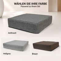 Schwar Textilien ortopedický vankúš z pamäťovej peny 40x40 cm, sivý, výška 10 cm, protišmykový a prateľný, na kancelársku stoličku a invalidný vozík 8