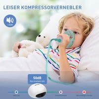 SCIAN NB-218 Csendes Nebulizátor Inhalátor Felnőtteknek és Gyerekeknek, Hordozható Porlasztó Szájmaszkkal és Kiegészítőkkel 3