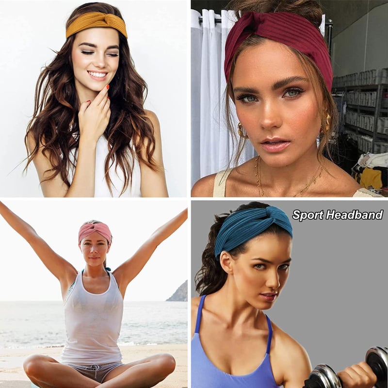 scicent Női Fejpánt Szett 5 db - Rugalmas Turbán Bandana Jóga Sporthoz