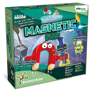 Science4you Magnetic Fun Set Științific Magnetic pentru Copii - 8 Experimente, 14 piese, Magneți, Slime, Jucărie STEAM pentru copii de la 8 ani+