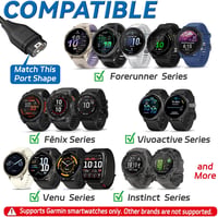 sciuU Garmin Forerunner/Fēnix/Venu/Instinct/Vivoactive töltőállomás alumínium tartóval - 100 cm USB kábel 2