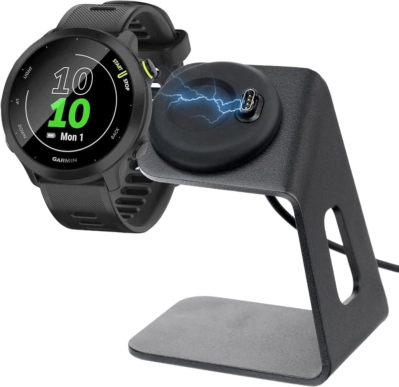 sciuU Garmin Forerunner/Fēnix/Venu/Instinct/Vivoactive töltőállomás alumínium tartóval - 100 cm USB kábel