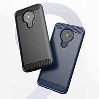 Ochranný kryt SCL na Nokia 5.3, červený s karbónovým vzorom, technológia odolná voči poškriabaniu a nárazom – Exquisite Series 5