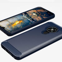 Ochranný kryt SCL na Nokia 5.3, červený s karbónovým vzorom, technológia odolná voči poškriabaniu a nárazom – Exquisite Series 4