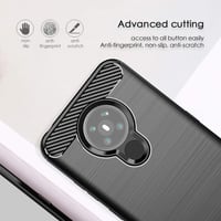 Ochranný kryt SCL na Nokia 5.3, červený s karbónovým vzorom, technológia odolná voči poškriabaniu a nárazom – Exquisite Series 3