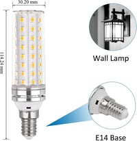 SCNNC LED kukoricaizzó E14 12W hideg fehér 6000K 6 darab csomag 2