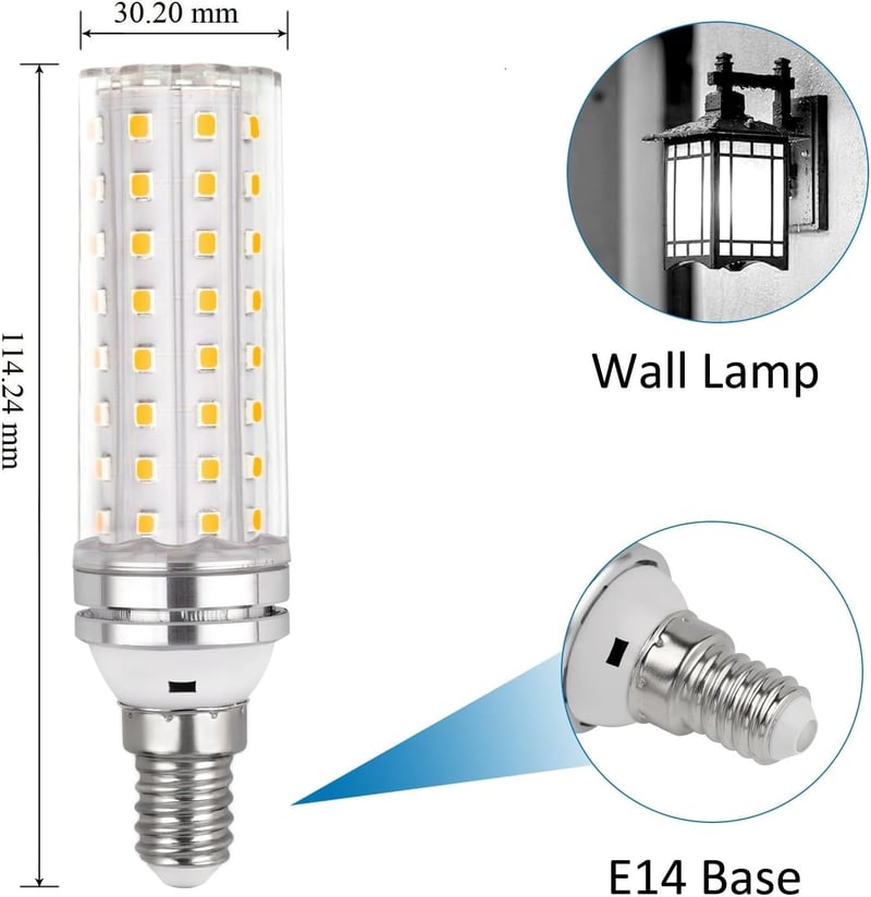 SCNNC LED kukoricaizzó E14 12W hideg fehér 6000K 6 darab csomag