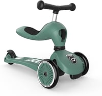 Scoot & Ride Highwaykick 1 Roller 2in1 Ülőkével és Állva Használható Gyerek Roller 1-5 Éveseknek Forest Zöld Biztonsági Paddal 1