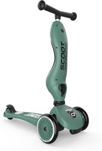 Scoot & Ride Highwaykick 1 Roller 2in1 Ülőkével és Állva Használható Gyerek Roller 1-5 Éveseknek Forest Zöld Biztonsági Paddal 2