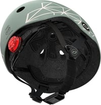 Cască de protecție Scoot & Ride XXS Graphics din material fără PVC, cu lumină LED spate, dungi verzi, 45-51 cm, 96562 2