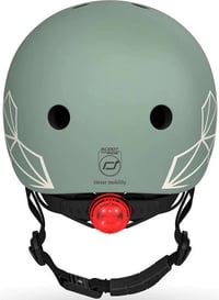 Cască de protecție Scoot & Ride XXS Graphics din material fără PVC, cu lumină LED spate, dungi verzi, 45-51 cm, 96562 3