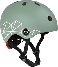 Cască de protecție Scoot & Ride XXS Graphics din material fără PVC, cu lumină LED spate, dungi verzi, 45-51 cm, 96562 1