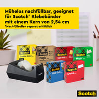 Dispenser pentru bandă adezivă Scotch C38, negru, cu 1 rolă de bandă adezivă inclusă, 19 mm x 33 m 6