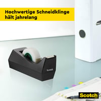 Dispenser pentru bandă adezivă Scotch C38, negru, cu 1 rolă de bandă adezivă inclusă, 19 mm x 33 m 3