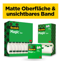 Lepiaca páska Scotch Magic – Priehľadná a matná, popisovateľná, nekopírovateľná – 19 mm x 33 m – 8 kotúčov 7