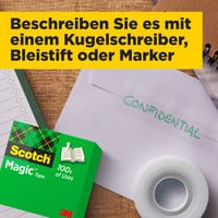Lepiaca páska Scotch Magic – Priehľadná a matná, popisovateľná, nekopírovateľná – 19 mm x 33 m – 8 kotúčov 3