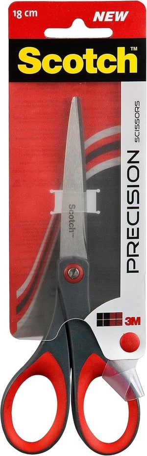 Scotch Precizne škare – Crvene, 18 cm, 1 kom – Za precizno rezanje