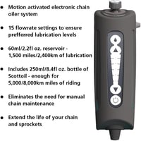 Scottoiler xSystem 3.0+ Elektronikus Lánckenő Bluetooth Vezérléssel Biodegradábilis Olajjal 7