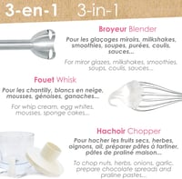 SCRAP COOKING 3 az 1-ben Kézi Mixer - Habverő, Turmixgép és Aprító Funkcióval - Arany és Matt Fekete 4