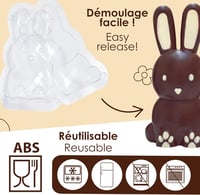 ScrapCooking 3D Nyúl Csokoládé Forma - Húsvéti Nyuszi Sütőforma Profi Minőség 4