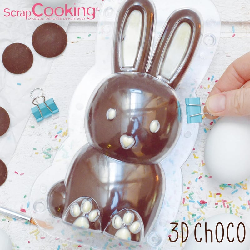 ScrapCooking 3D Nyúl Csokoládé Forma - Húsvéti Nyuszi Sütőforma Profi Minőség