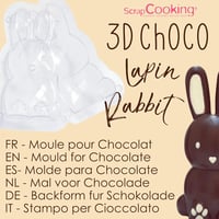 ScrapCooking 3D Nyúl Csokoládé Forma - Húsvéti Nyuszi Sütőforma Profi Minőség 2