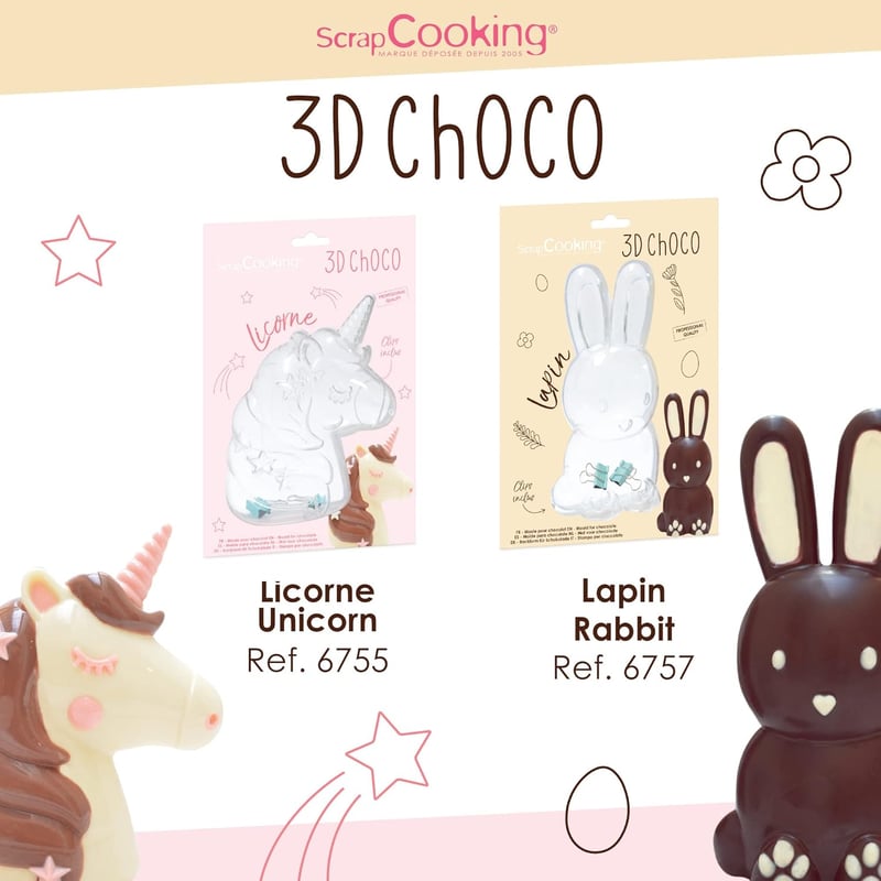 ScrapCooking 3D Nyúl Csokoládé Forma - Húsvéti Nyuszi Sütőforma Profi Minőség