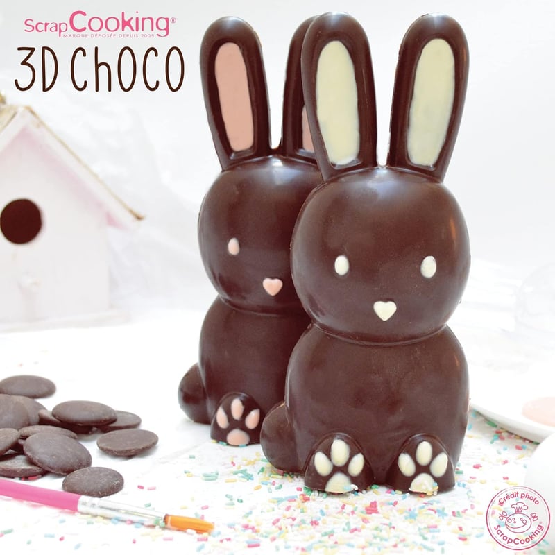ScrapCooking 3D Nyúl Csokoládé Forma - Húsvéti Nyuszi Sütőforma Profi Minőség