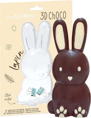 ScrapCooking 3D kalup za čokoladu u obliku zeca (6757) - prozirni