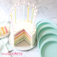 ScrapCooking 5 darab szilikon tortaforma réteges és rainbow tortához, kerek, 15,5 cm átmérő, tapadásmentes szülinapi tortához 4