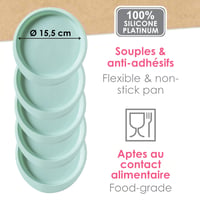 ScrapCooking 5 darab szilikon tortaforma réteges és rainbow tortához, kerek, 15,5 cm átmérő, tapadásmentes szülinapi tortához 3