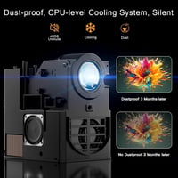SCREENMAX C7 Mini Projektor 1080P WiFi Bluetooth, Elektronikus Fókusz és Keystone Korrekció 7