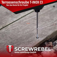 SCREW REBEL Terasz csavar 5x60 T-INOX rozsdamentes Torx 25 bittel 6