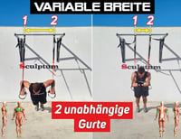 Sculptum TRX Suspension Trainer 2 sávos 3,8m magasság szélesség állítható 2