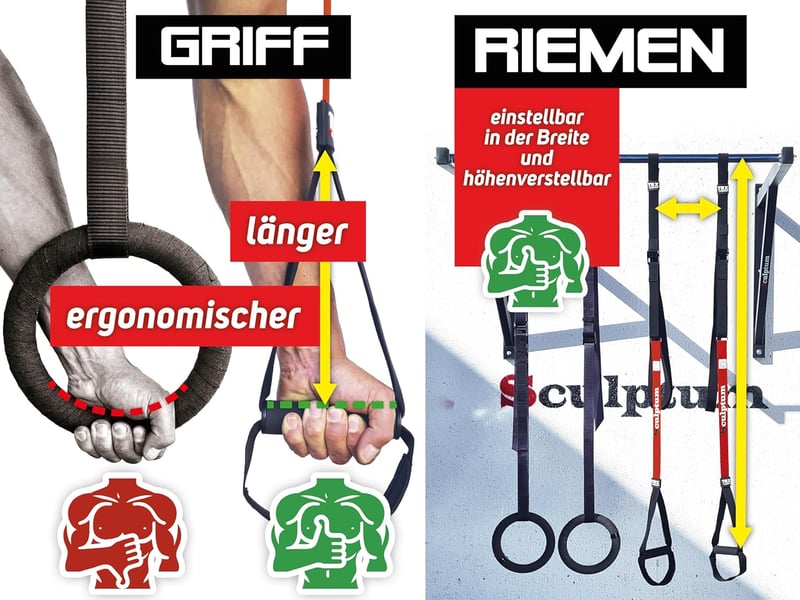Sculptum TRX Suspension Trainer 2 sávos 3,8m magasság szélesség állítható