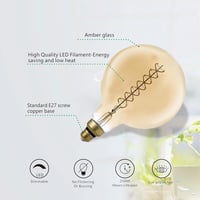 SD LUX G200SL Vintage LED Izzó 8W E27 Meleg Fehér Retro Edison Dekorációs Gömb 3