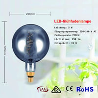 SD LUX Vintage LED Izzó E27 5W 250lm Dimmable XXL Gömb Meleg Fehér 2200K 2