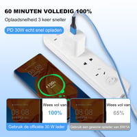 SDBAUX 4az1-ben USB-C töltőkábel 1.2M QC 3.0 gyorstöltés iPhone Samsung iPad 3