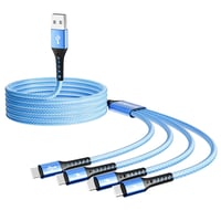 SDBAUX 4az1-ben USB-C töltőkábel 1.2M QC 3.0 gyorstöltés iPhone Samsung iPad 1