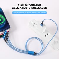 SDBAUX 4az1-ben USB-C töltőkábel 1.2M QC 3.0 gyorstöltés iPhone Samsung iPad 6